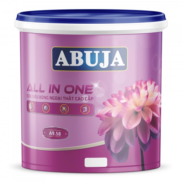 ABUJA ALL IN ONE: Sơn siêu bóng ngoại thất cao cấp A9.58 1KG